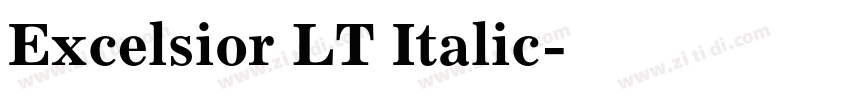 Excelsior LT Italic字体转换